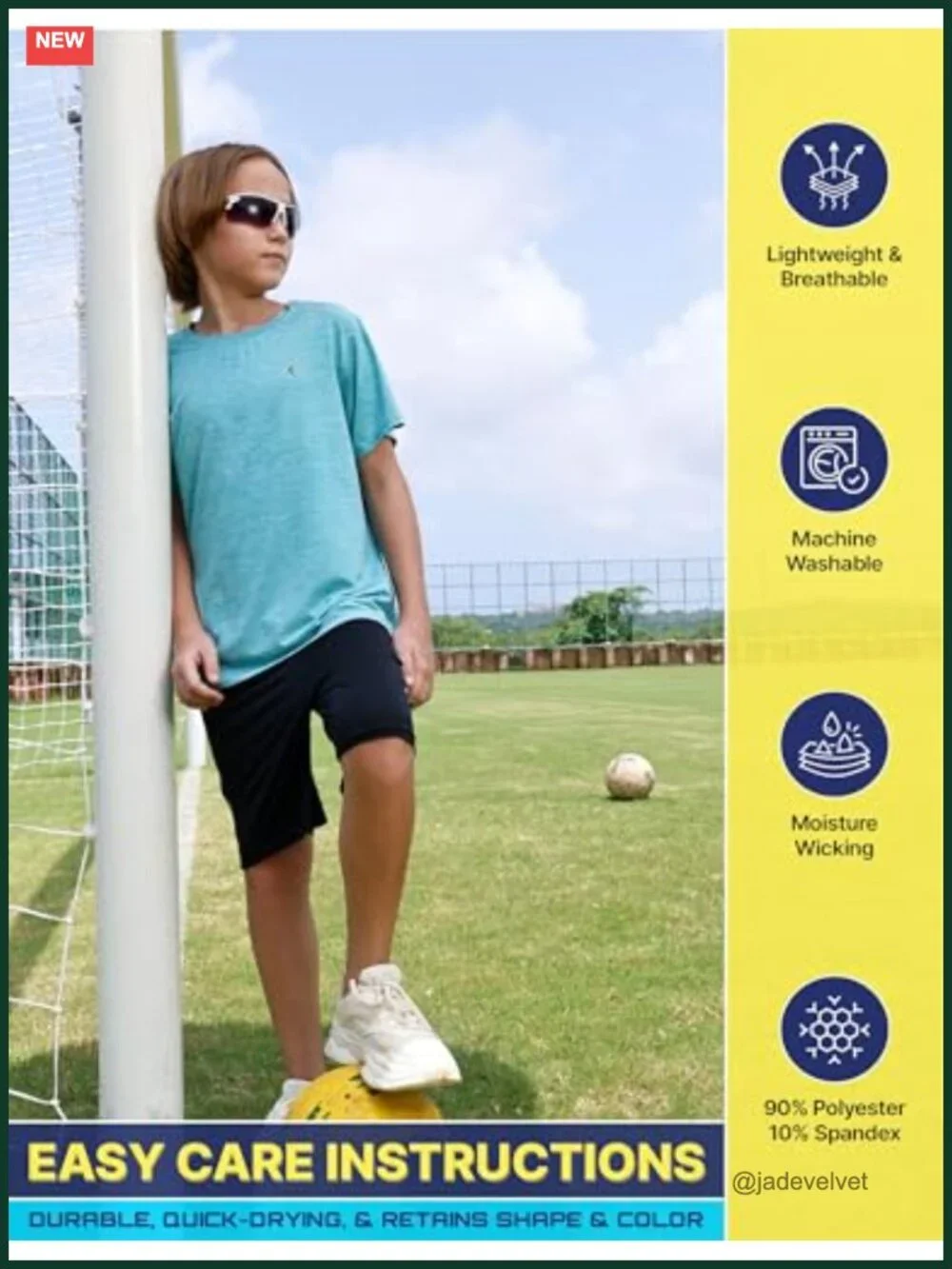 Boys Athletic Performance Crew Neck T-Shirt and Short Outfits 4-Piece Set